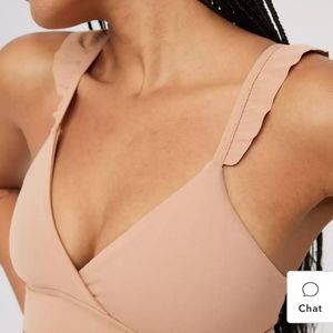 Aerie ruffled bra top - yoga/workout, size medium.